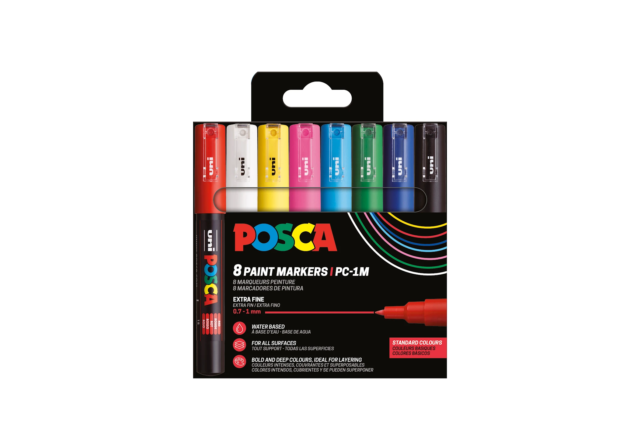 Produktbild för Posca Marker Set 8-p basfärger
