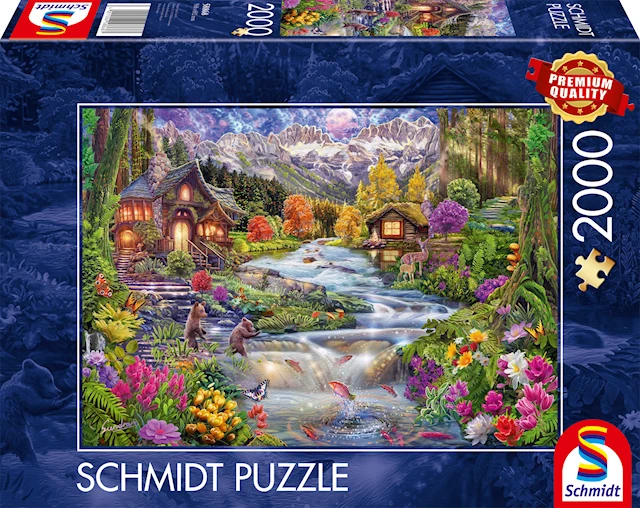 Palapeli An idyllic river in the mountains 2000 palaa Schmidt