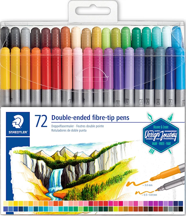 Fiberspetspenna Dubbel 72-p Design Journey Staedtler