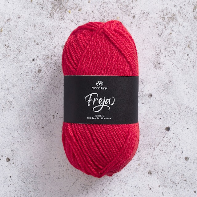 Freja Lanka Akryyli 50 g tomaatinpun. 245 Svarta Fåret
