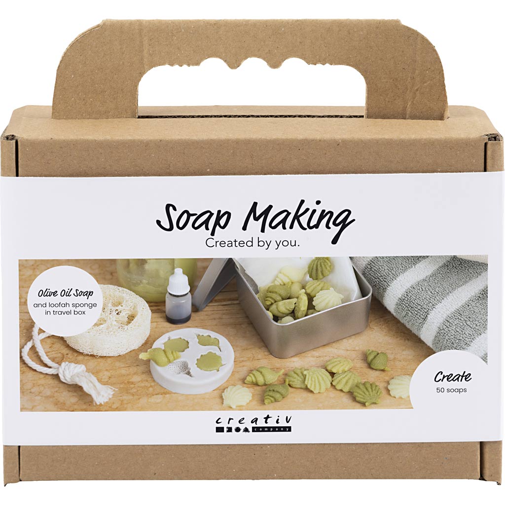 Mini DIY Kit Tvåltillverkning, Snäckskal, olivgrön, 1 förp.
