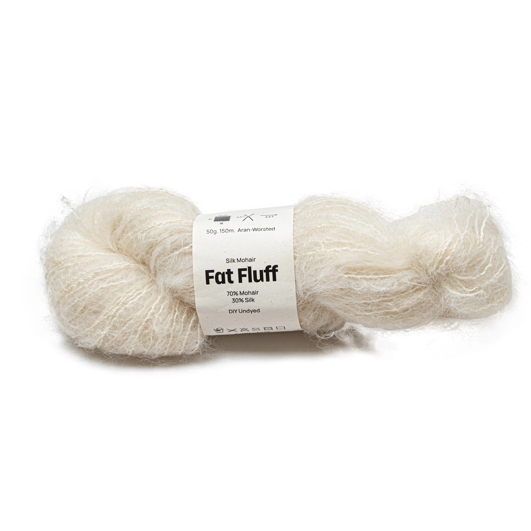 Produktbilde for Mohair Silk Fat Fluff 50 gr DIY Undyed A732 Adlibris