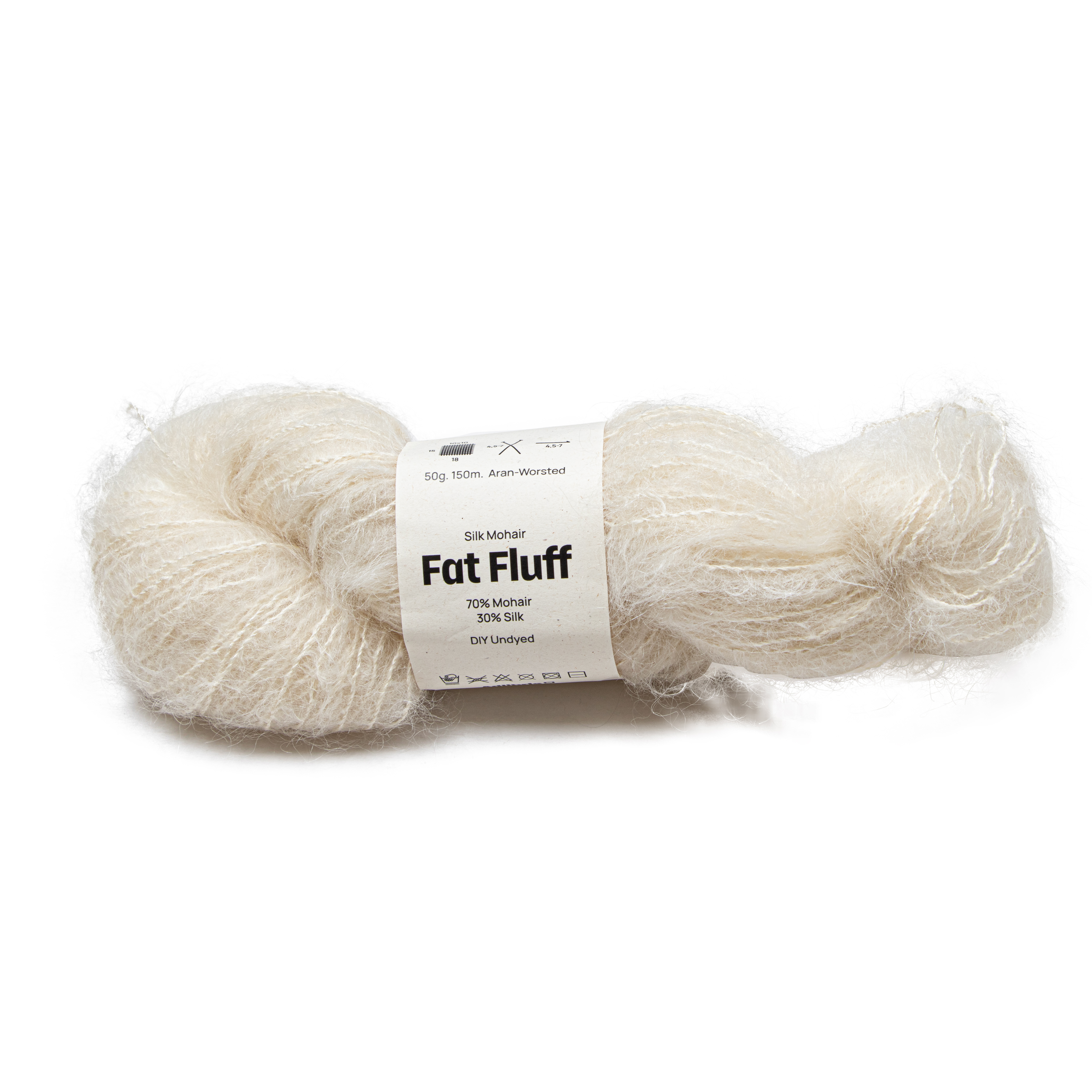 Silk Mohair Fat Fluff 50 gr DIY Undyed A732 Adlibris