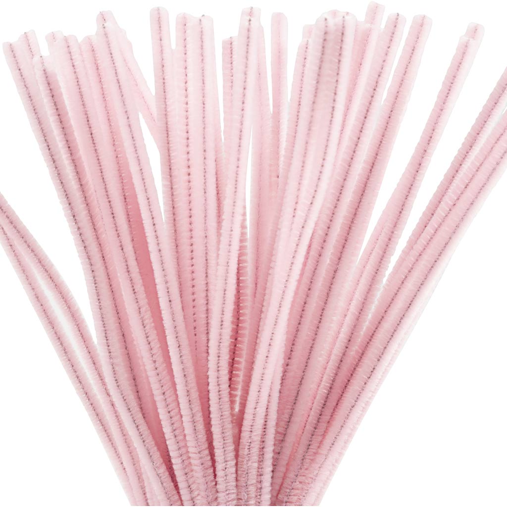 Chenille Piprensare Rosa 30 cm x 6 mm 50-pack Creativ Company