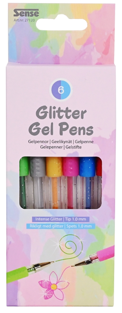 Geelikynät Kimalle 6-pakkaus Sense