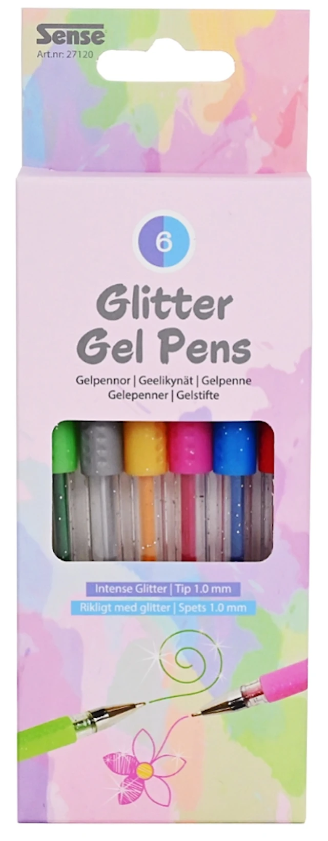 Geelikynät Kimalle 6-pakkaus Sense