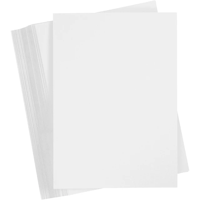 Kartonki, A4, arkki 210x297 mm, 180 g, valkoinen, 100 ark/ 1 pkt