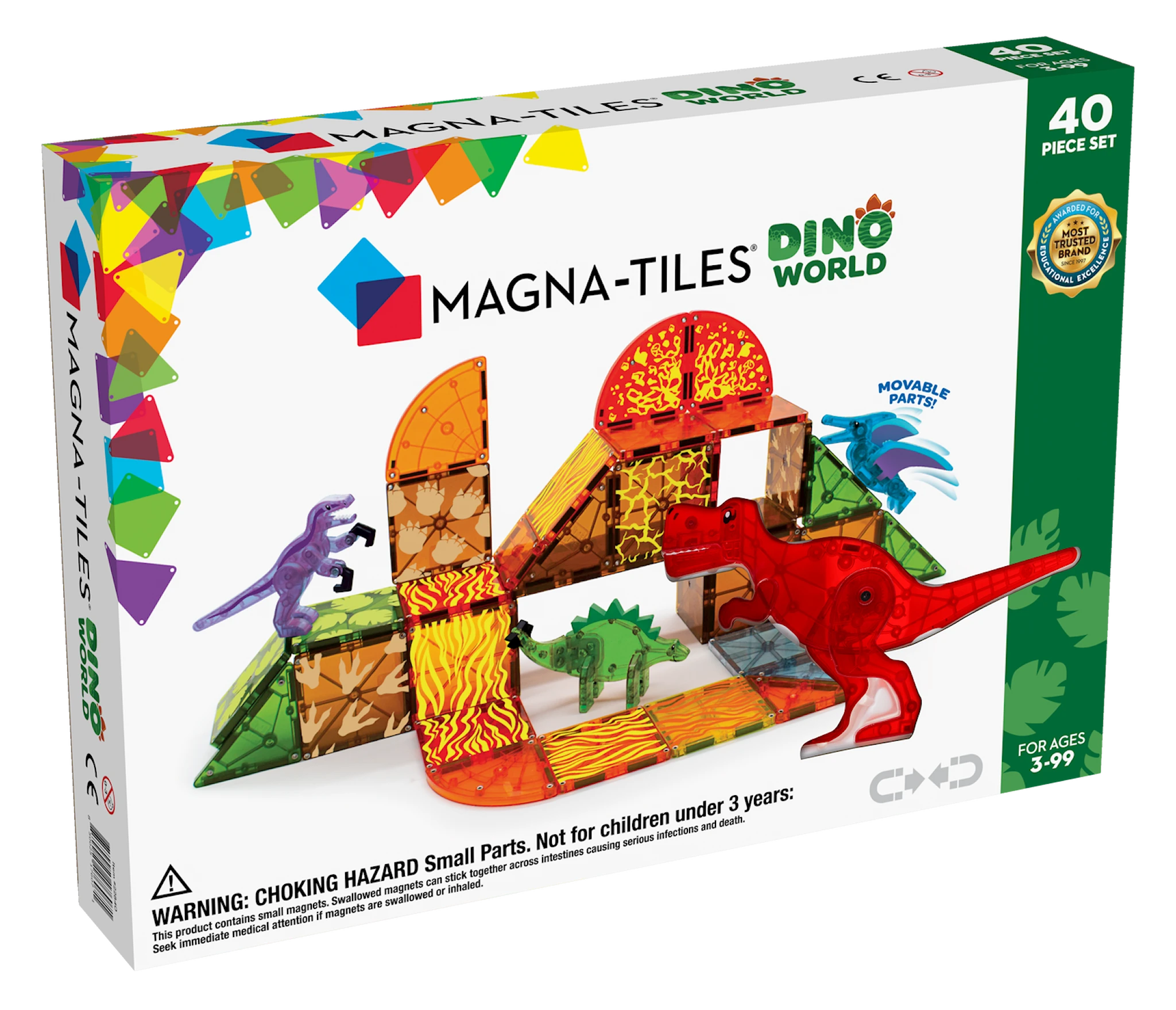 Tuotekuva ille Magna-Tiles Dino-maailma, 40 palaa