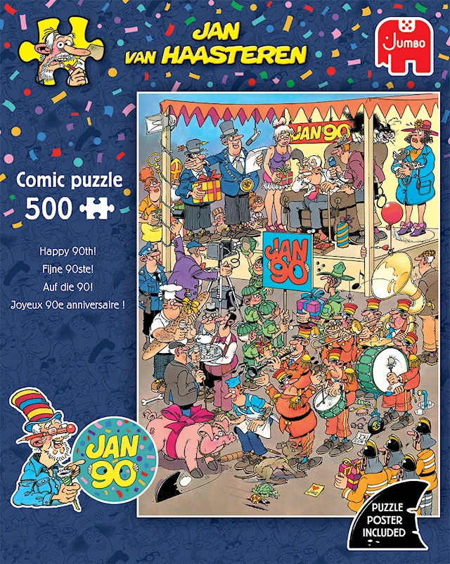 Jan van Haasteren - Happy 90th! Pussel 500 bitar