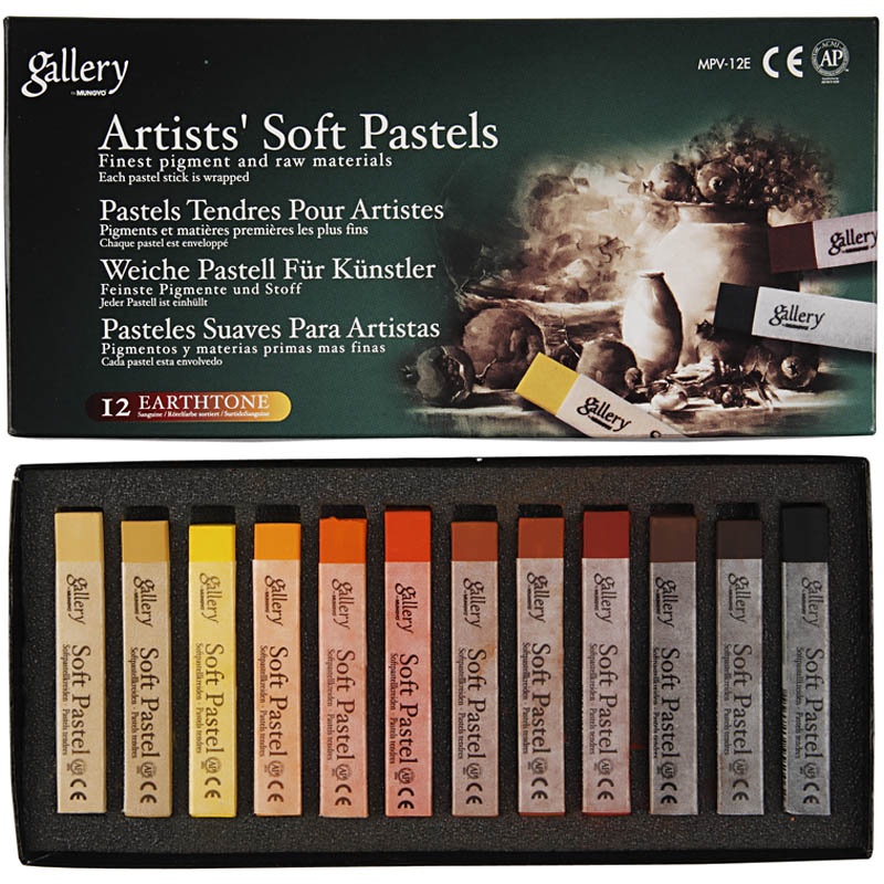 Gallery Torrpastell, L: 6,5 cm, tjocklek 10 mm, brun harmoni, 12 st./ 1 förp.