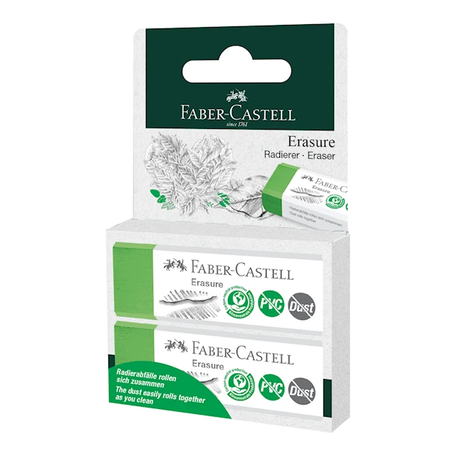Pyyhekumi PVC & Pölytön 2 kpl, Faber-Castell