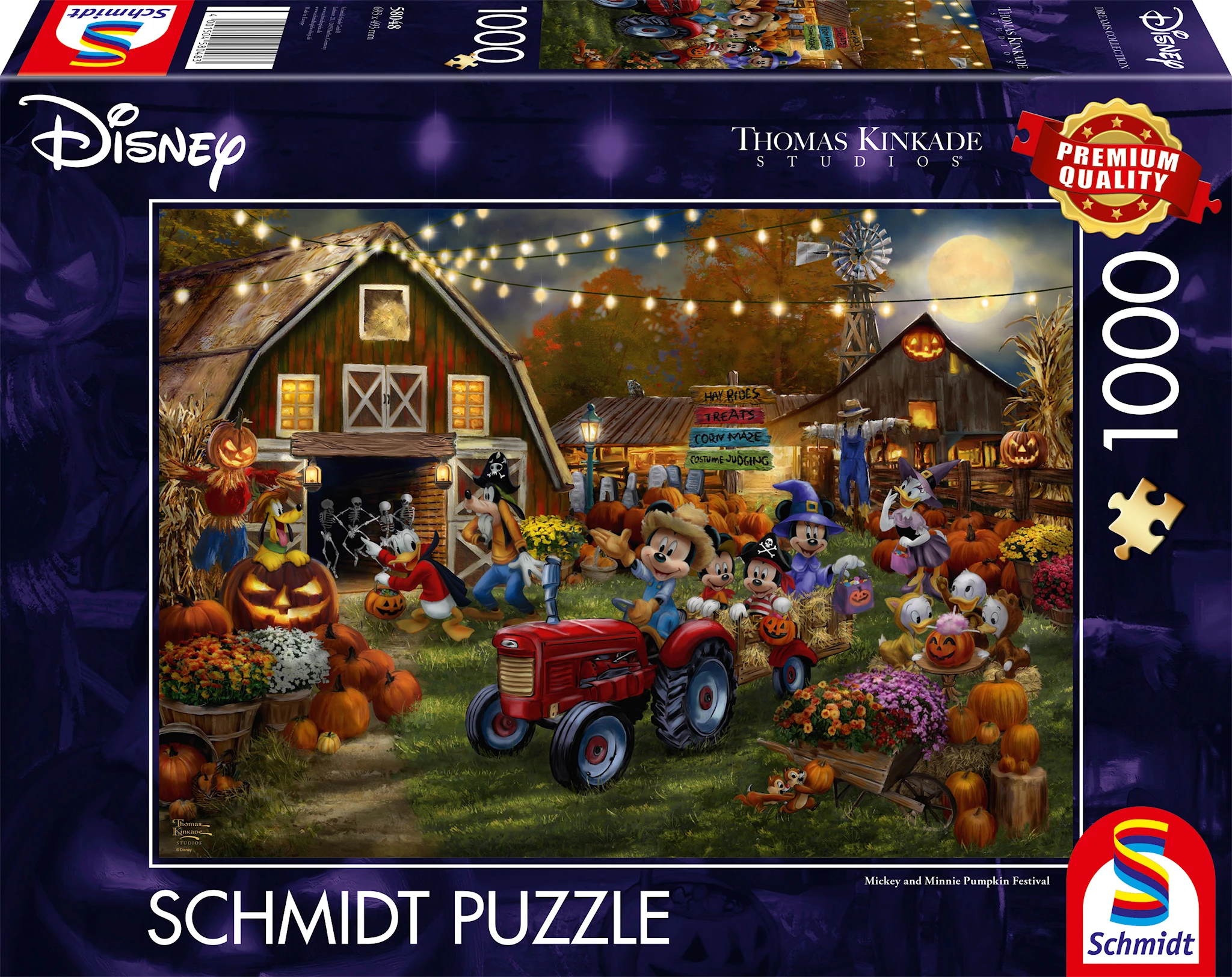 Produktbild för Disney, Mickey & Minnie Pumpkin Festival Pussel 1000 Bitar Schmidt