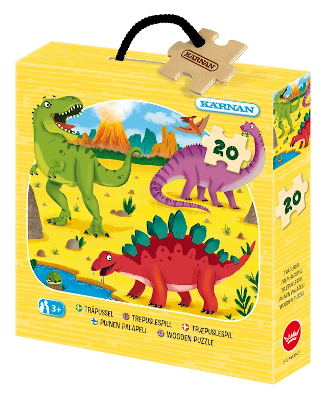 Träpussel Dinosaurier 20 bitar, Kärnan