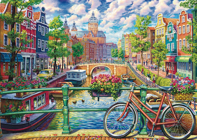 Produktbild 2 för Amsterdam Canal Pussel 1000 Bitar Schmidt