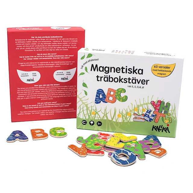 Magnetbokstäver Trä Kalikå