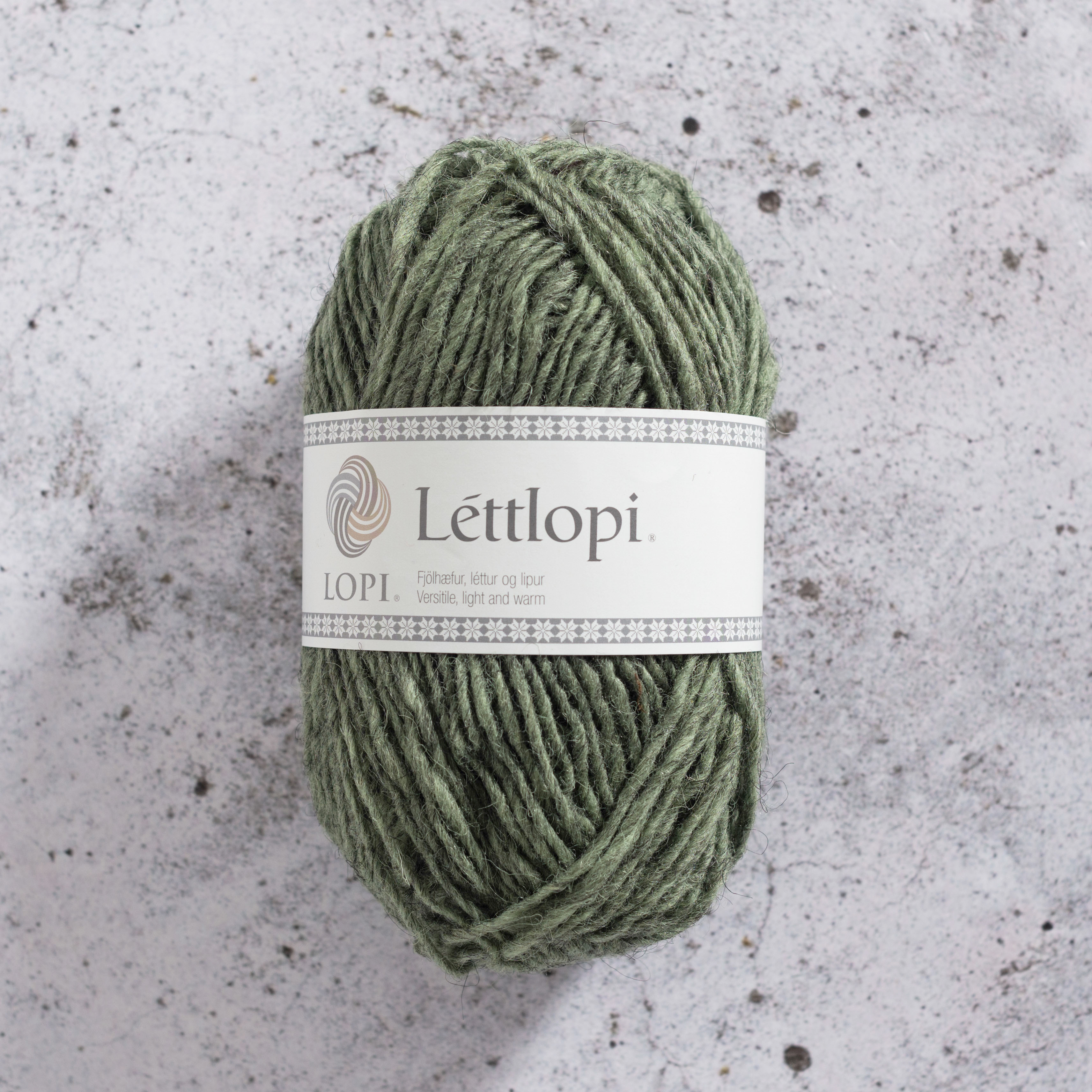 Léttlopi Garn Ull 50 g Ljusgrön Mel. (9421) Istex