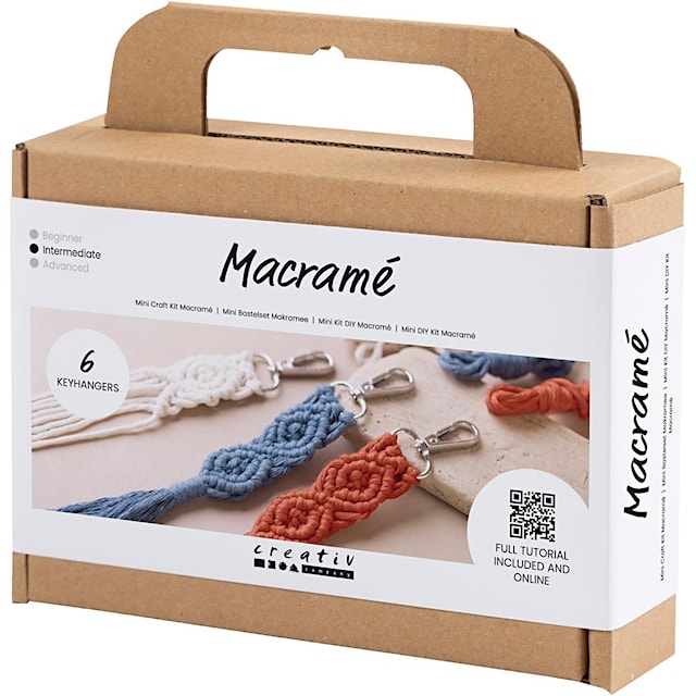 Tuotekuva 3 - Askartelusetti Mini Macramé, Avaimenperät, 1 pkk/ 1 pkt
