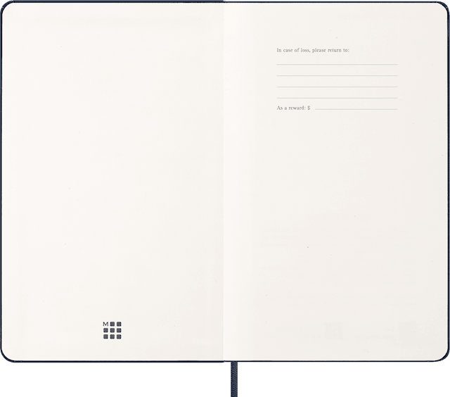 Tuotekuva 3 - Kalenteri 2026 Classic Hard 12M Week Note Large Sapphire Blue Moleskine