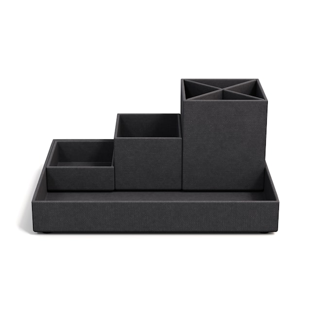 Produktbilde 1 for Skrivebordsoppbevaring 4 deler Black Bigso Box of Sweden