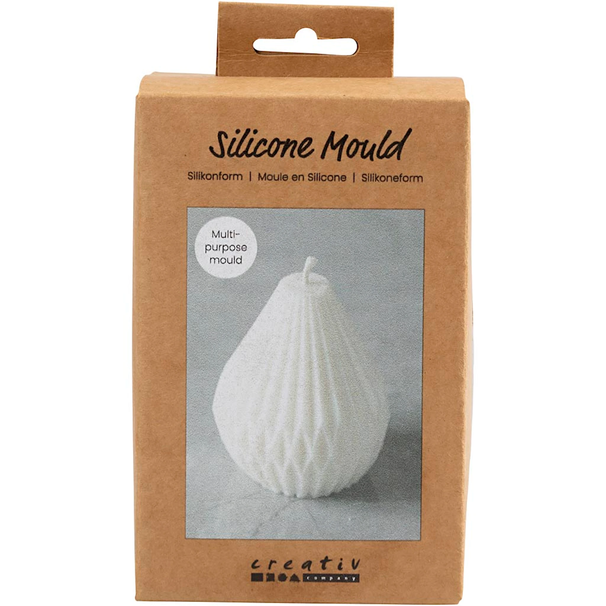 Produktbilde for Silikonform , Riflet dråpeform, H: 8 cm, dia. 7 cm, 1 stk./ 1 pk.