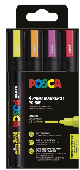Posca Marker Set 4-p neonf&auml;rger