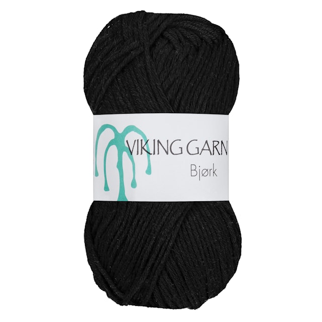 Bjørk 50 g musta Viking Garn