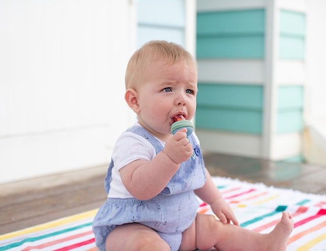 Produktbild 2 för Food Feeder Silikon Cerulean and Sage Cherub Baby