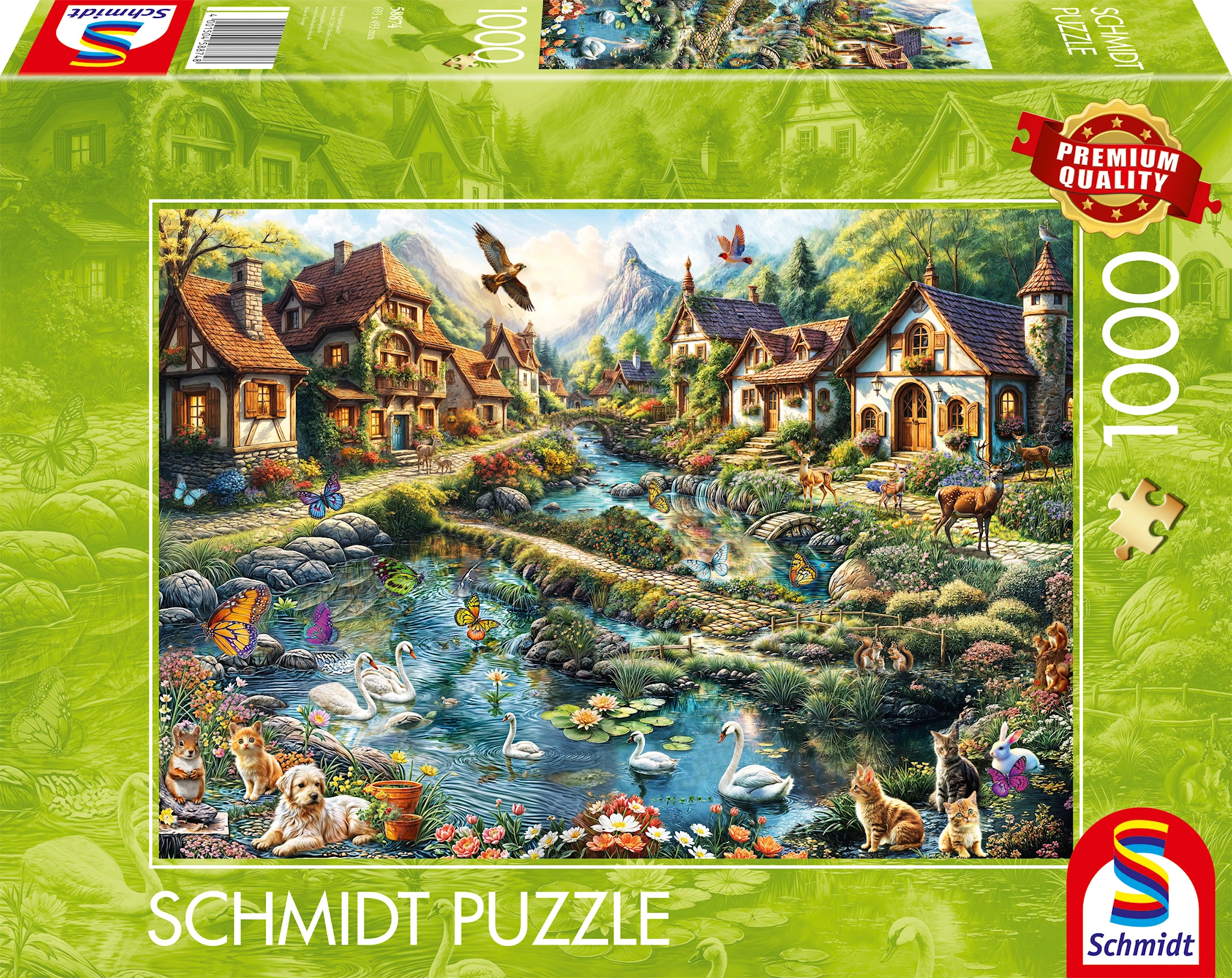 Produktbilde for Village On Tthe Edge Of The Forest Puslespill 1000 Brikker Schmidt