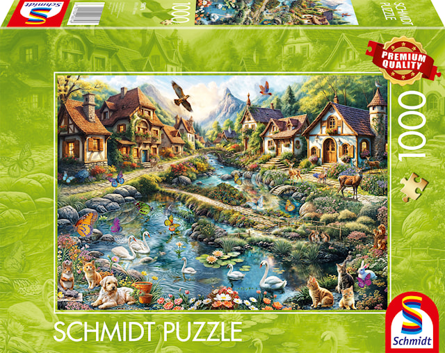Produktbild 1 för Village On Tthe Edge Of The Forest Pussel 1000 Bitar Schmidt