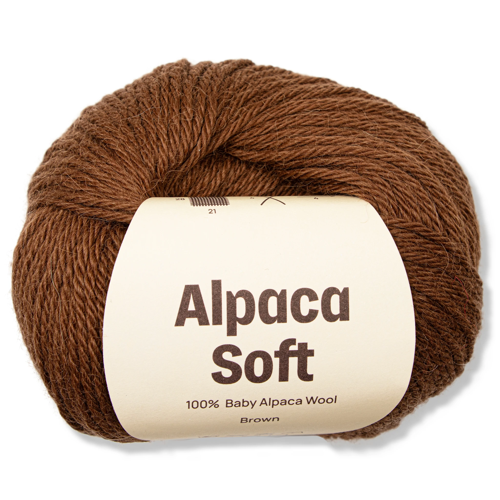 Produktbild för Alpacka Soft 50g Brown A345 Adlibris