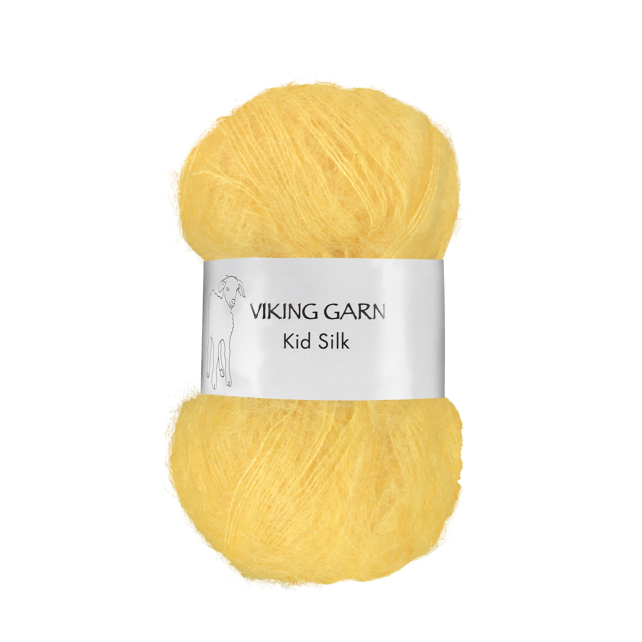 Tuotekuva ille Kid/Silk 25 g Light Yellow 340 Viking Garn