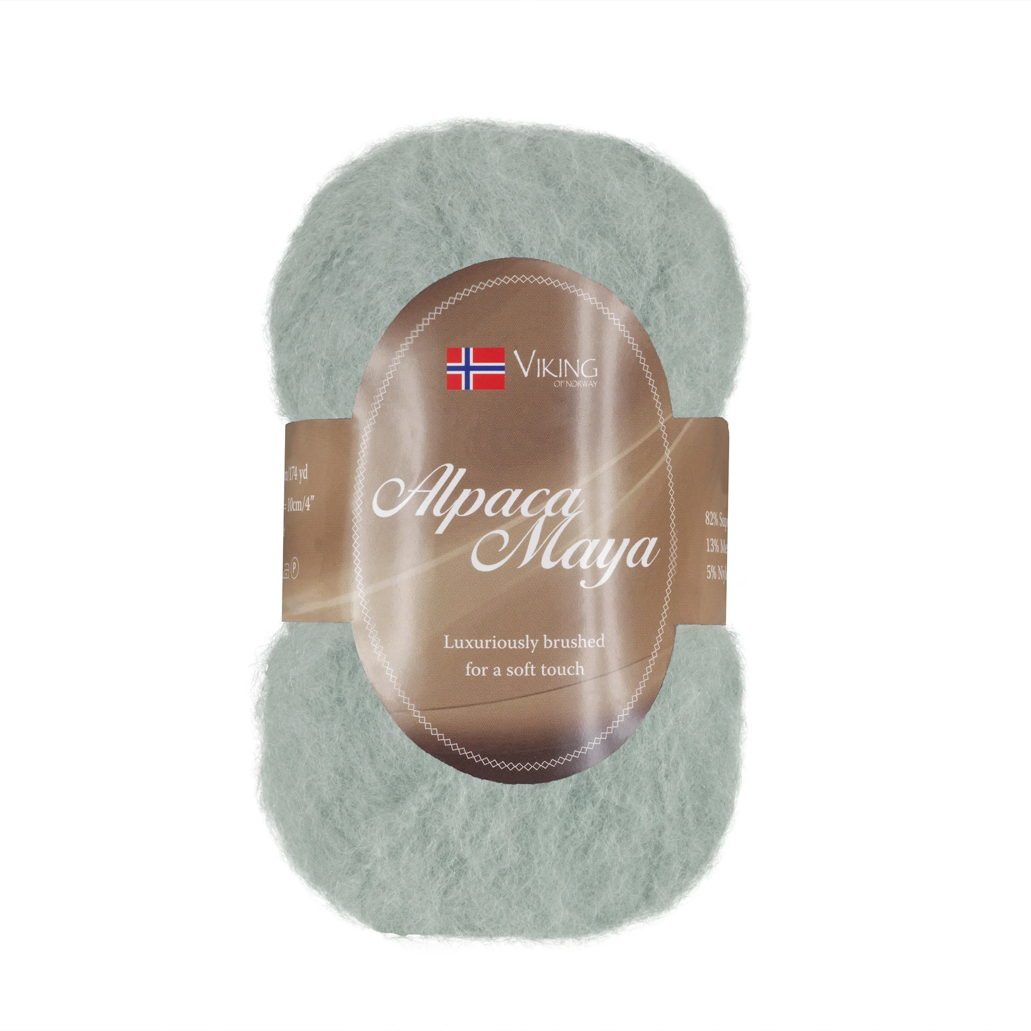 Tuotekuva ille Alpaca Maya 50 g Utuinen vaaleanvihreä 734 Viking Garn