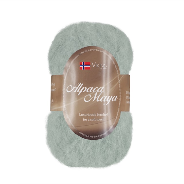 Alpaca Maya 50 g Utuinen vaaleanvihreä 734 Viking Garn