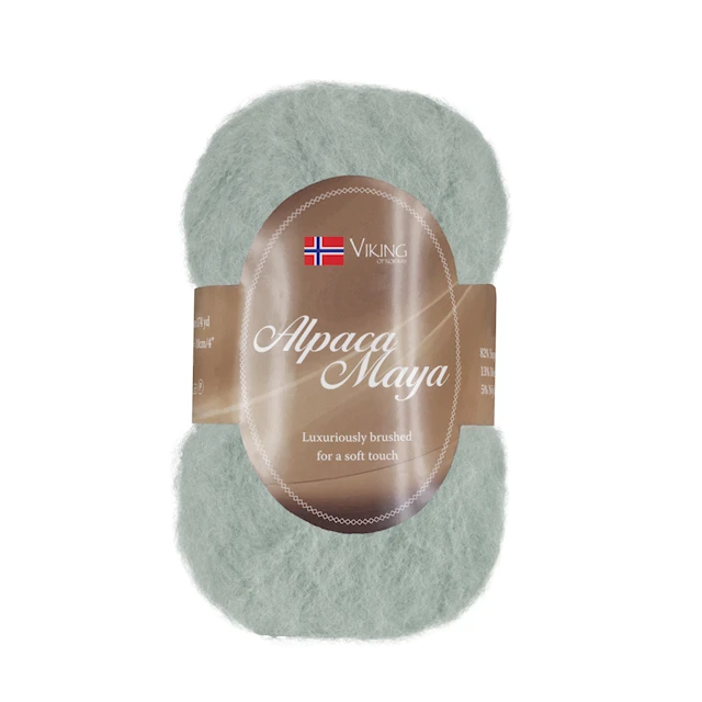 Alpaca Maya 50 g Utuinen vaaleanvihreä 734 Viking Garn