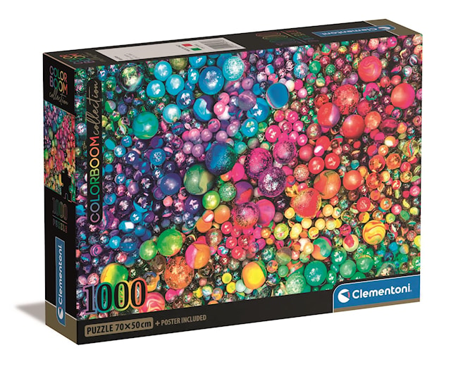 Produktbild 1 för Pussel CB High Quality Collection Colorboom Marbles 1000 bitar, Clementoni