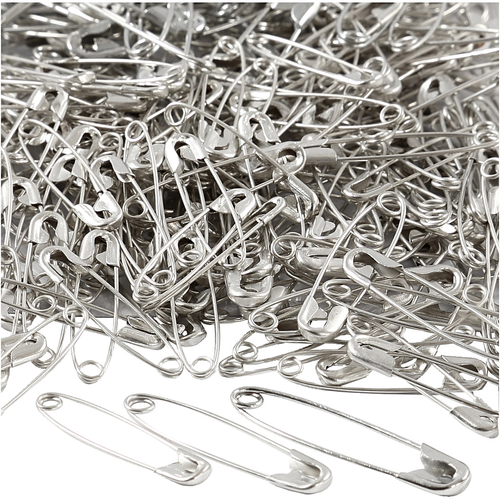 Säkerhetsnålar 28+31+36 mm Silver Mix 600-pack Creativ Company