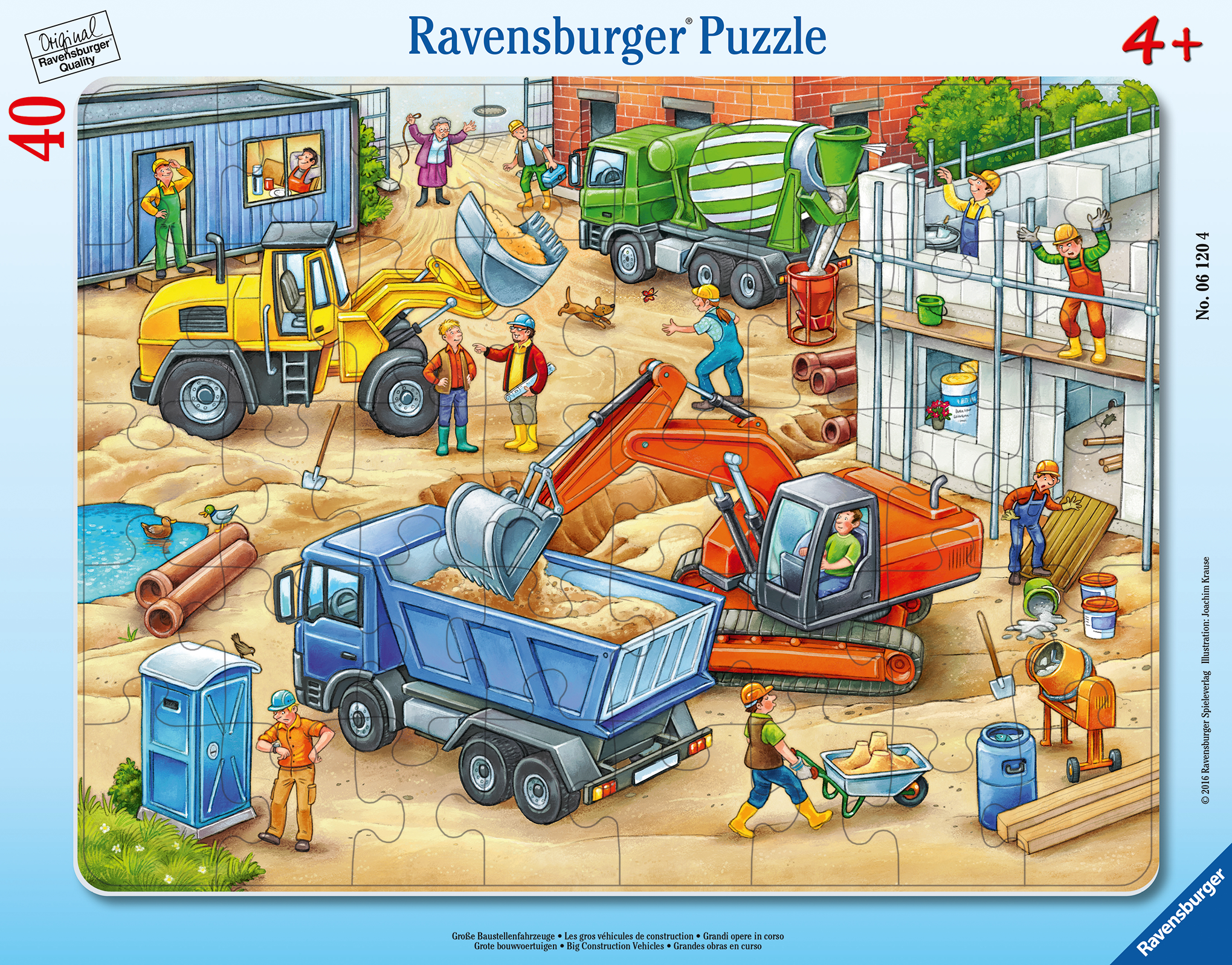 Big Construction Vehicles Barnpussel 40 bitar, Ravensburger