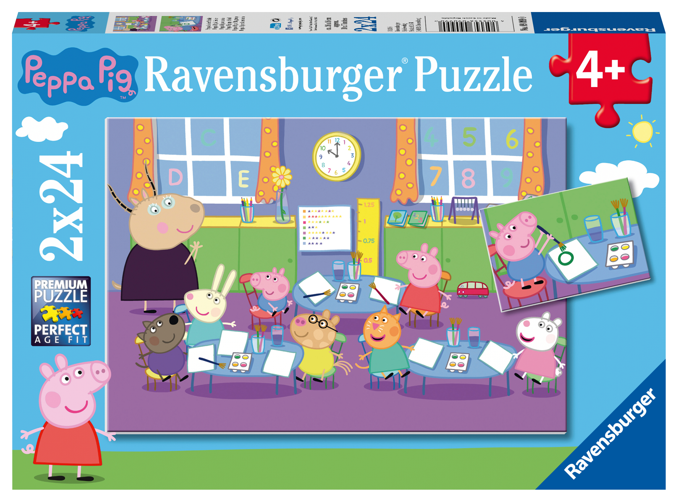 Greta Gris I skolan Pussel 2x24 bitar Ravensburger
