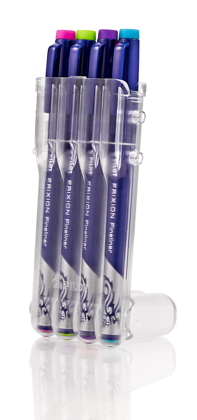 Fineliner Pilot Frixion 4-p rosa/blå/grön/violett