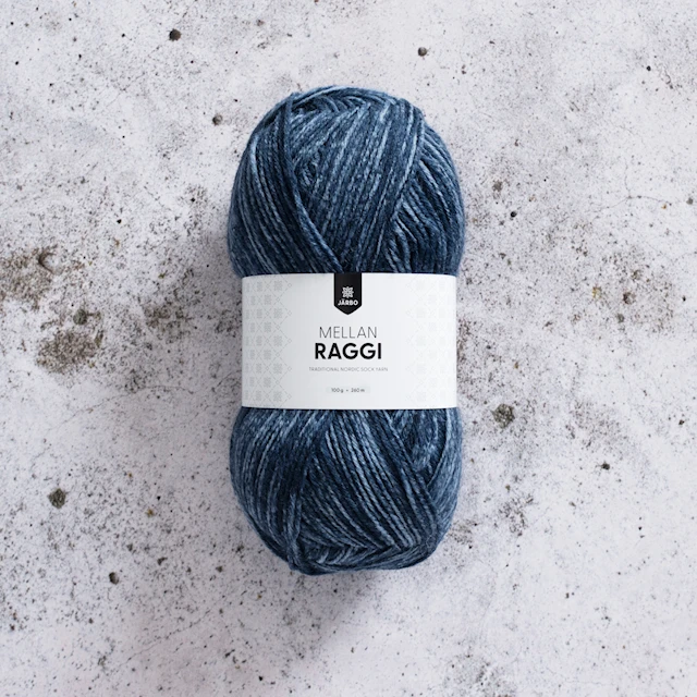 Mellanraggi Garn Ullmix 100 g Blue Denim (28218) Järbo