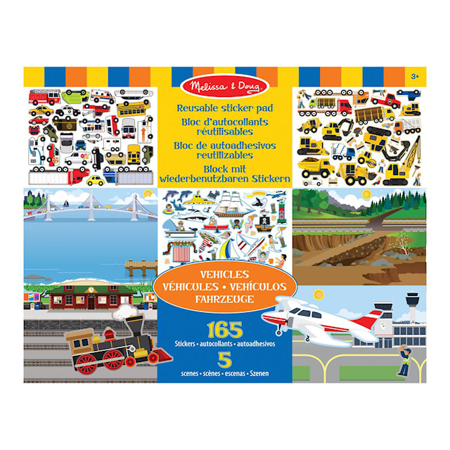 Tuotekuva 1 - Reusable Sticker Pad Vehicles Melissa & Doug