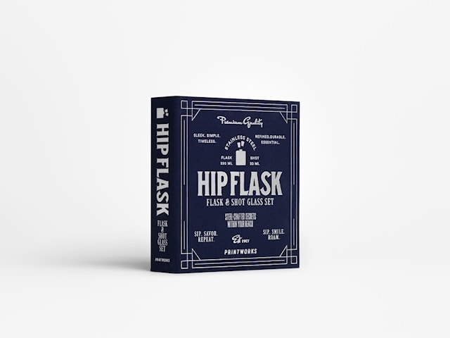 Tuotekuva 1 - The Essentials Hip Flask Dark Blue Printworks