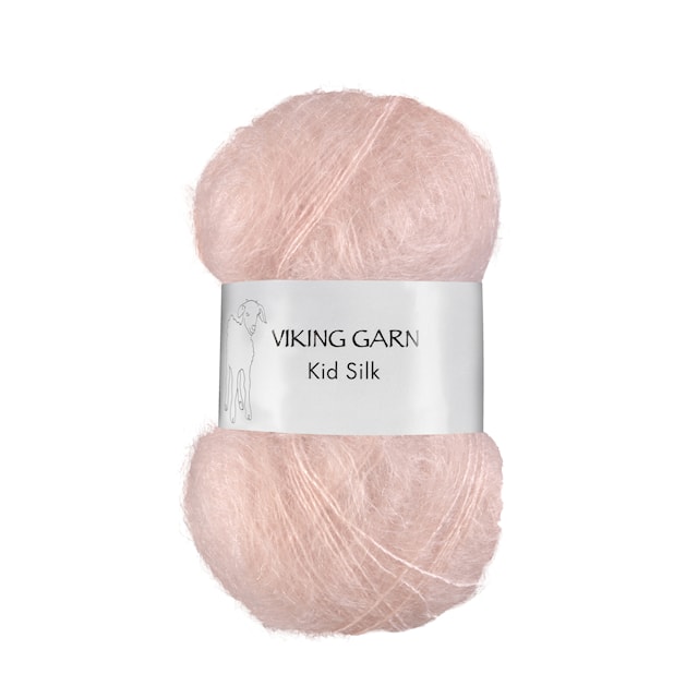 Kid- Silk Lanka Silk Mohair 25 g Puuteriroosa 361 Viking Garn