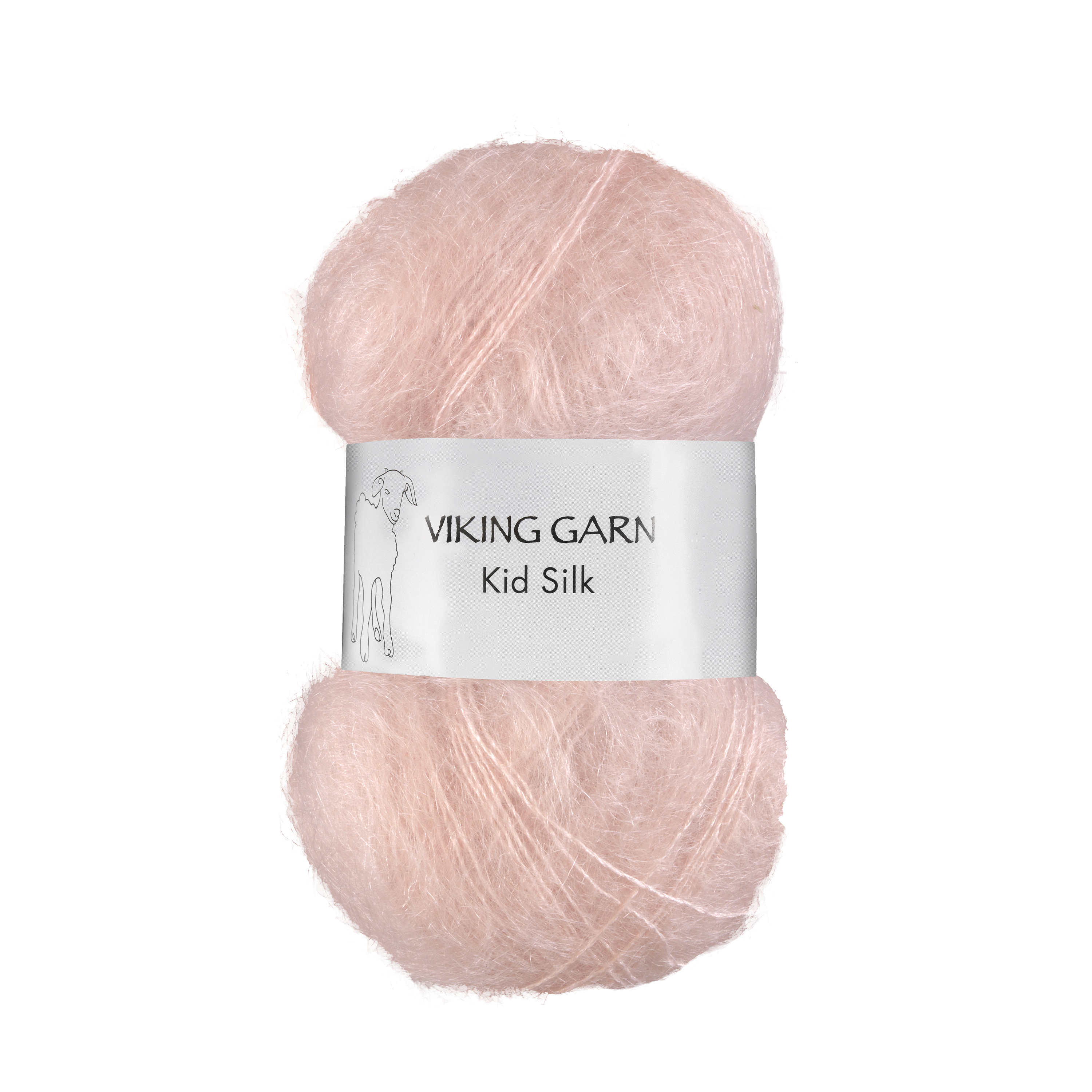 Kid/Silk Garn 25 g Pudderrosa 361 Viking Garn