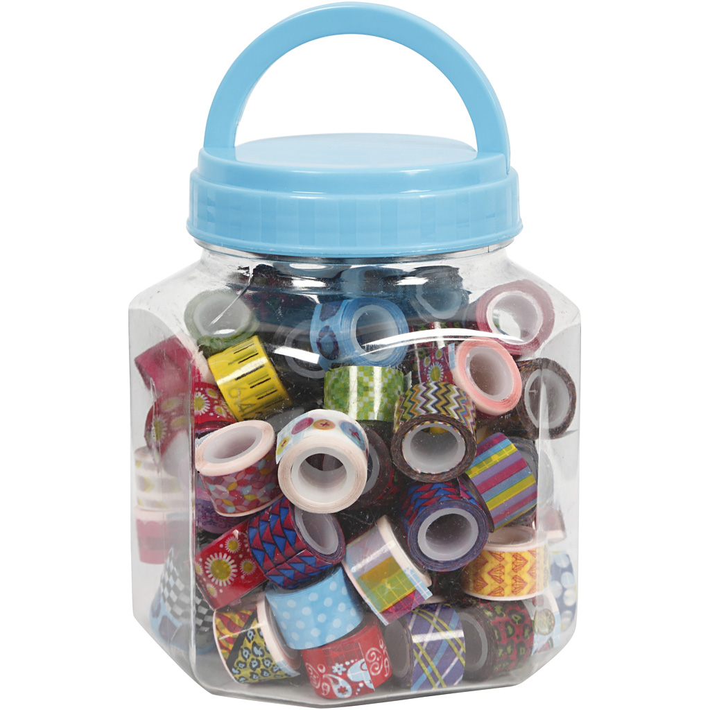 Washitejp mixade mönster 12 mm 2 m 90-pack