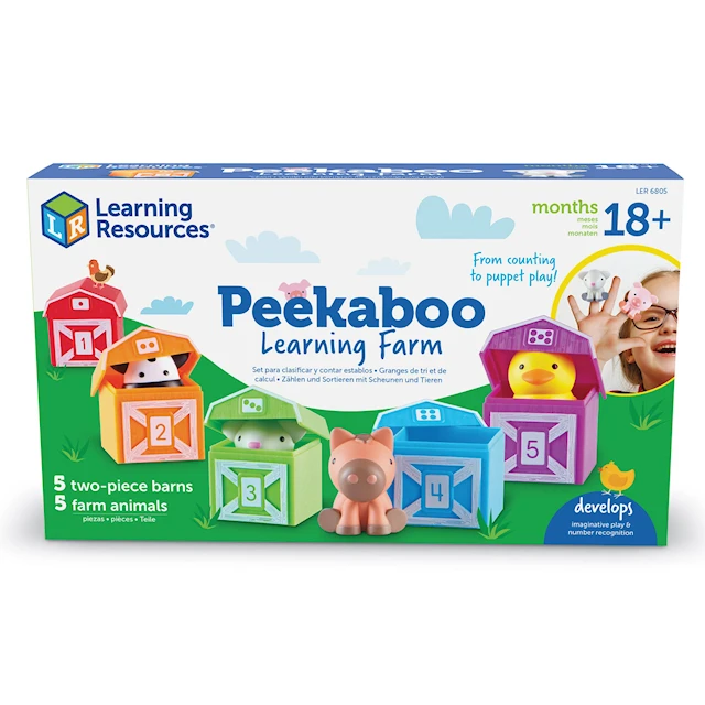 Lär dig om Siffror och Färger Aktivitetsset med Bondgårdsdjur Learning Resources