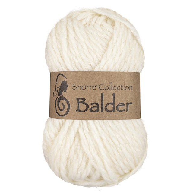 Balder yksivärinen villa 50gr Valkoinen 800, Viking Snorre