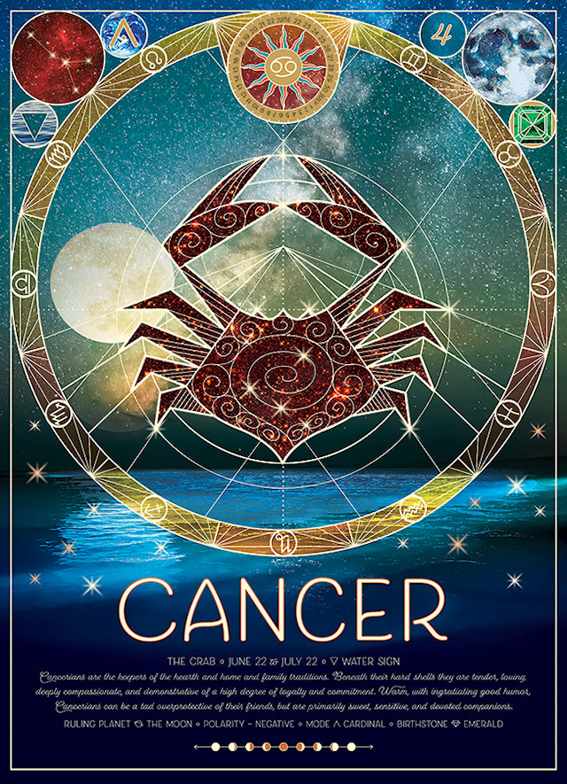 Tuotekuva 3 - Palapelit Zodiac Cancer 500 palaa, Cobble Hill