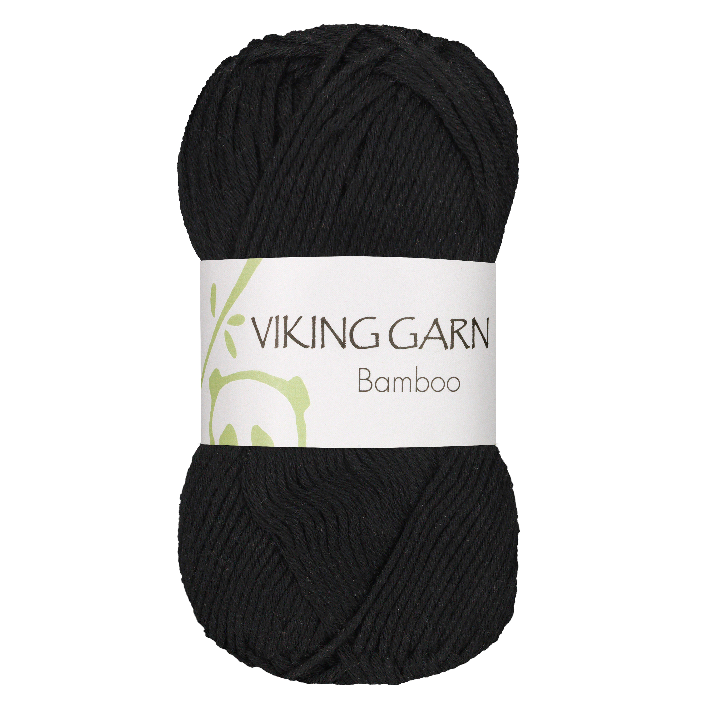 Bamboo Garn Bomullsmix 50 g Svart 603 Viking Garn