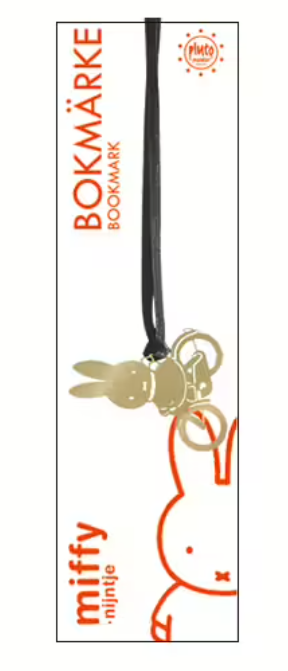 Bokmärke Miffy Cyklar Guld Pluto Design